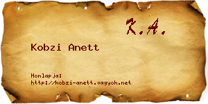 Kobzi Anett névjegykártya